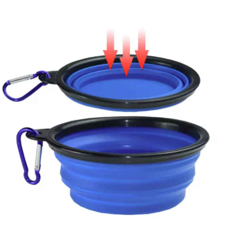 Durable TPR Portable Pet Food Bowl for Cats And Dogs Silicone Collapsible Travel Outdoor Water Food Bowl for Pets