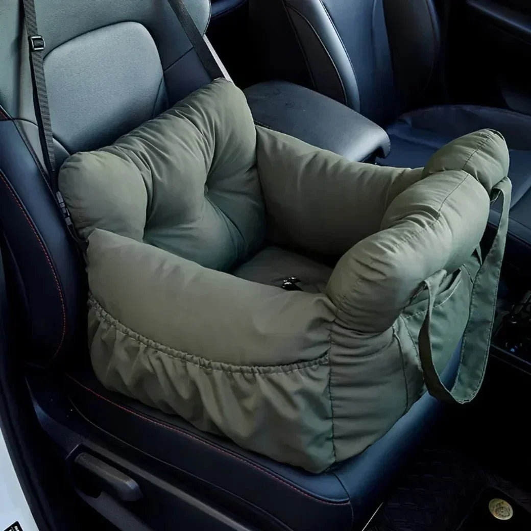 New Dog Car Seat with Safety Belt - Non-Slip Pet Car Bed for Small Dogs, Washable Travel Carrier with Secure Straps for Safe Car