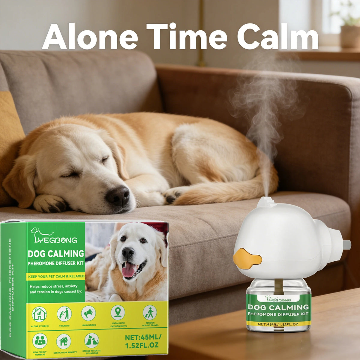 Dog Calming Diffuser Kit Relaxing Anti Anxiety Relief New Environment Stress Preventing Urinary Incontinence Pet Soothing Liquid