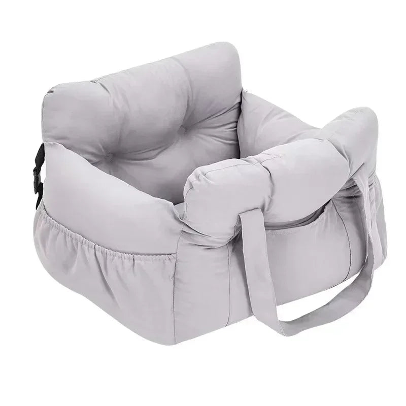 New Dog Car Seat with Safety Belt - Non-Slip Pet Car Bed for Small Dogs, Washable Travel Carrier with Secure Straps for Safe Car