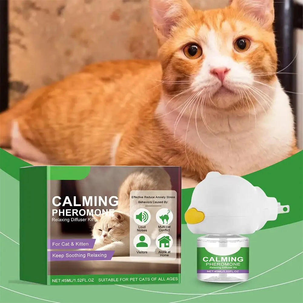 Cat Calming Diffuser Kit Refill Calming Mood Relaxing Anti Anxiety Stress Soothing Comforting Pets Pheromone