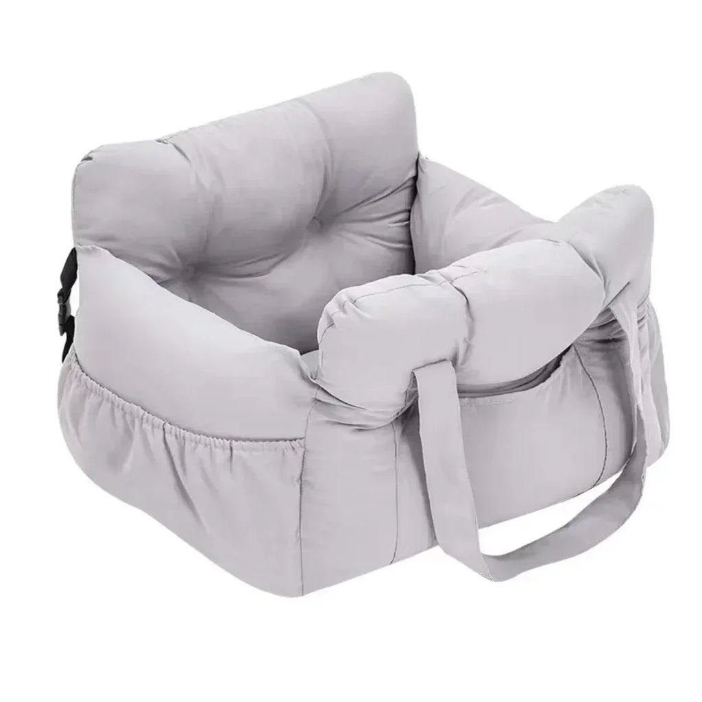 New Dog Car Seat with Safety Belt - Non-Slip Pet Car Bed for Small Dogs, Washable Travel Carrier with Secure Straps for Safe Car