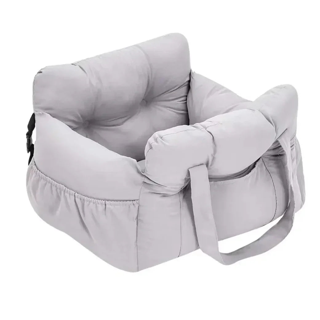 New Dog Car Seat with Safety Belt - Non-Slip Pet Car Bed for Small Dogs, Washable Travel Carrier with Secure Straps for Safe Car